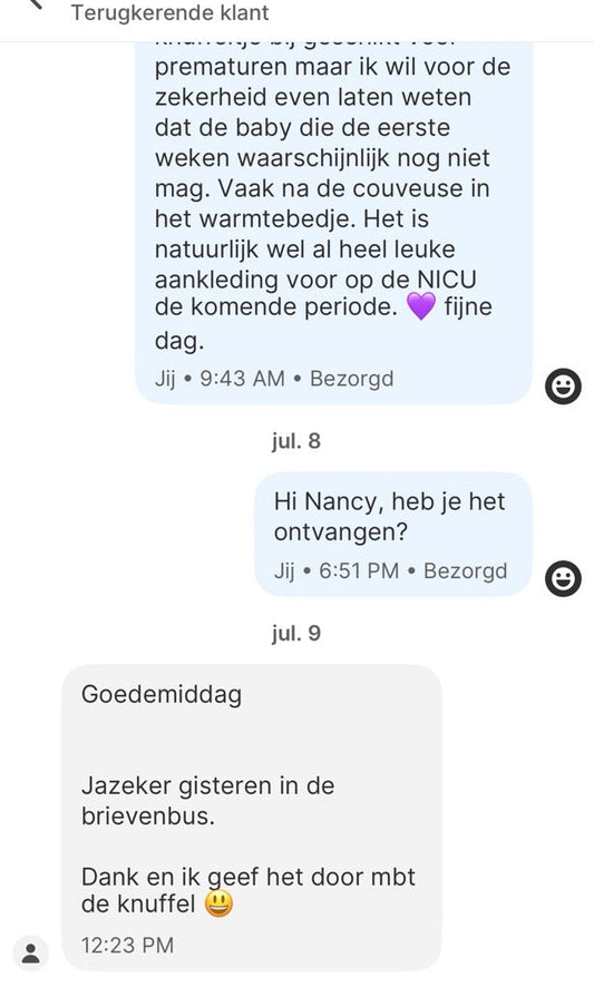 Weer een nieuwe prematuur